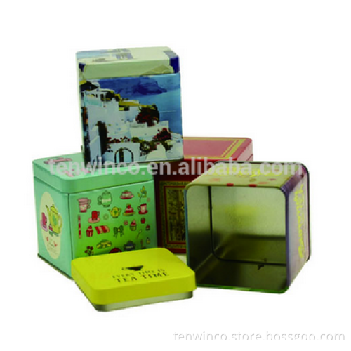 Metal Printed Square Tea Tin Boxes,Electronic equipment packaging